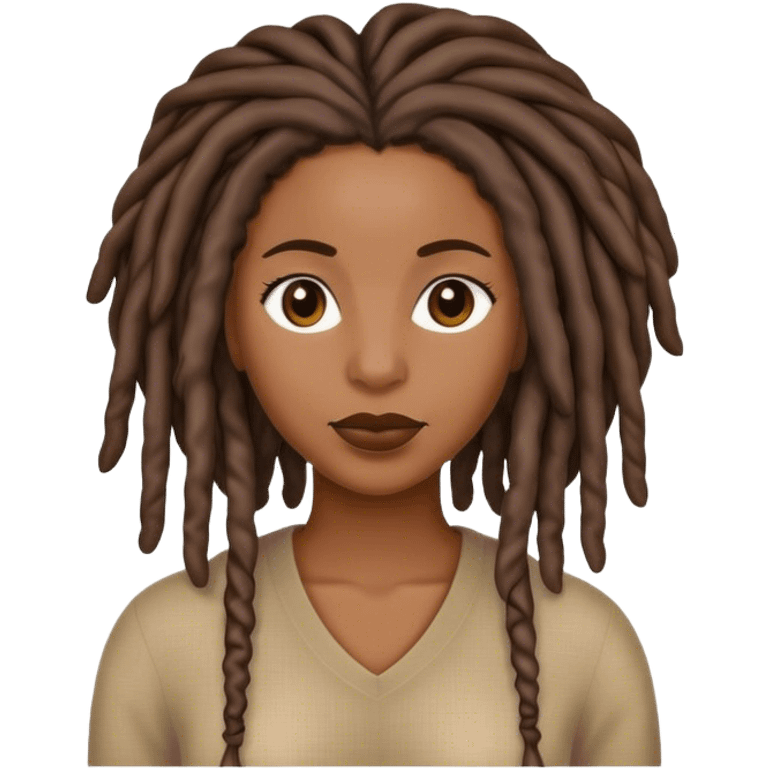 Black woman with locs smhh emoji