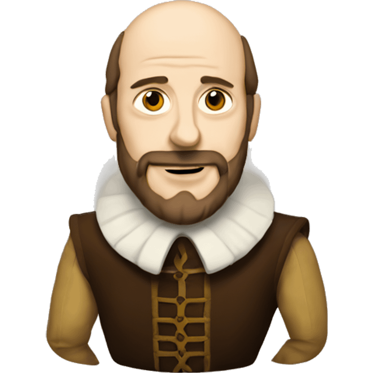 Shakespeare with index up and book emoji