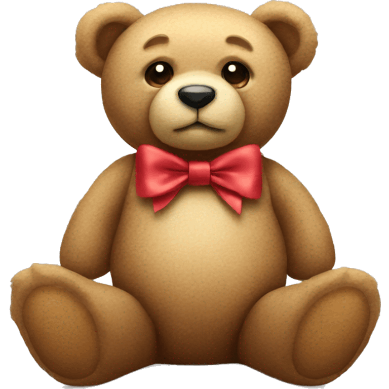 Teddy bear with a bow  emoji