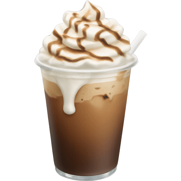 iced coffee with whipped cream  emoji