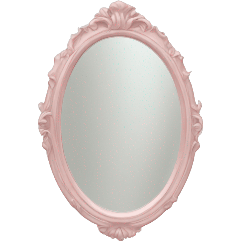 Vintage  pale pink mirror  emoji