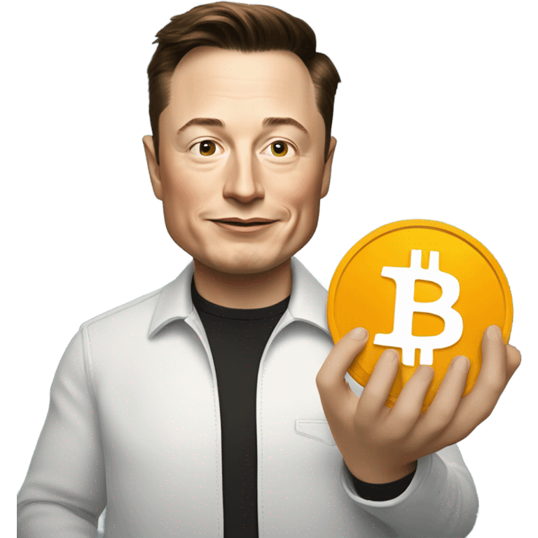 elon musk holding bitcoin emoji