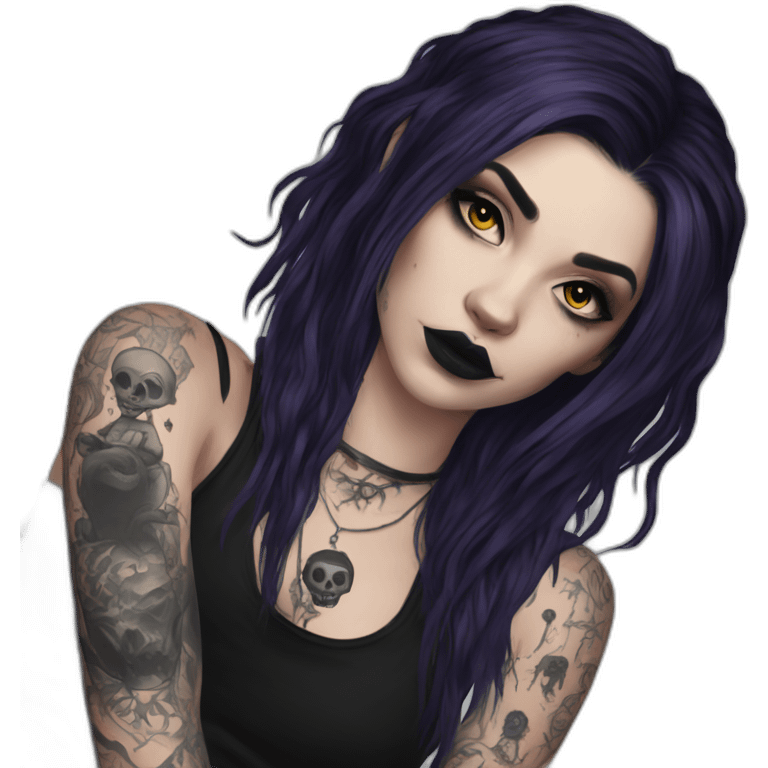 goth-girl-tattoos emoji