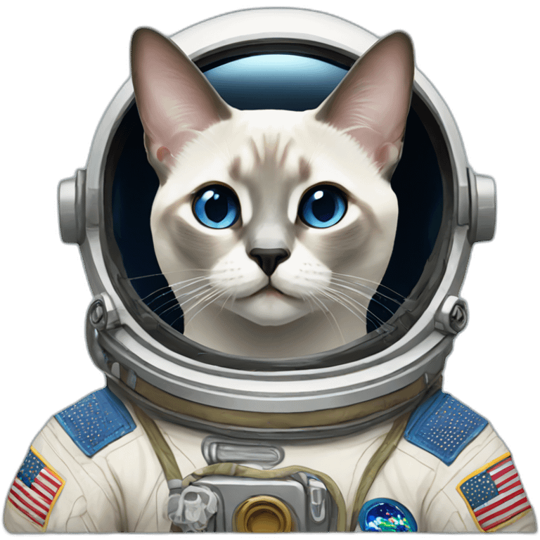 astronaut seal point siamese cat emoji