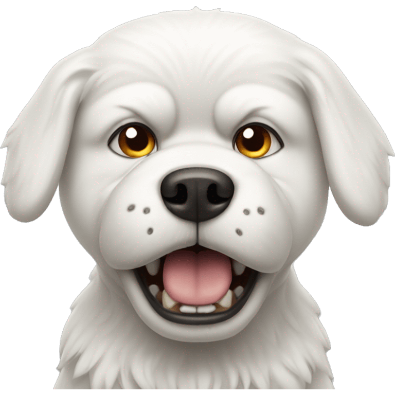 Angry white dog emoji