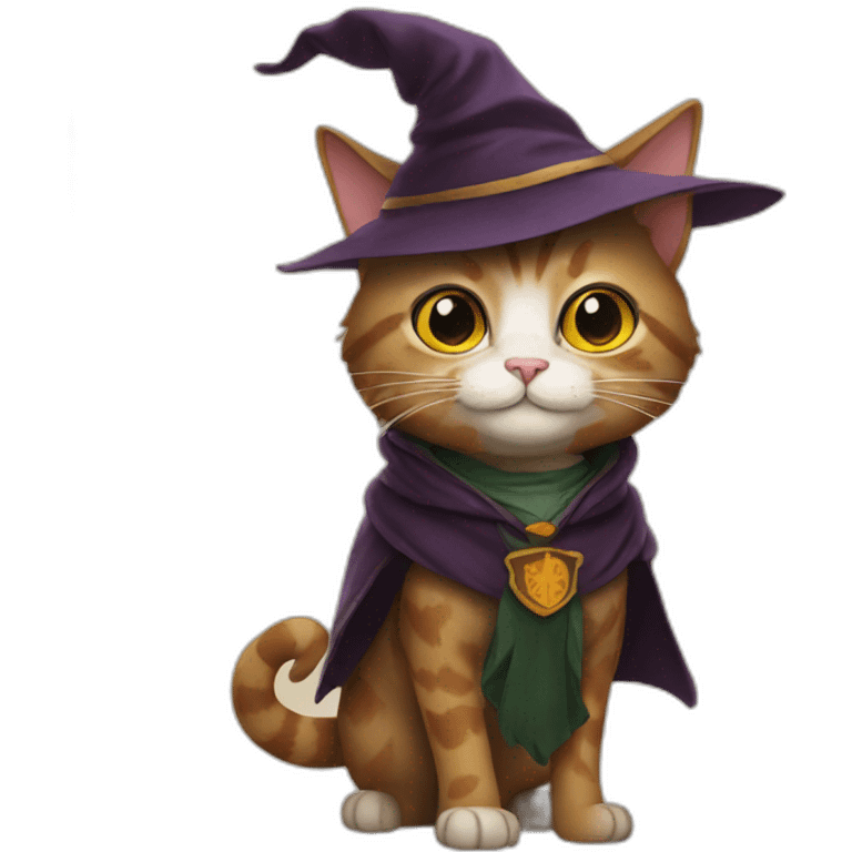 cat in a harry potter costume emoji