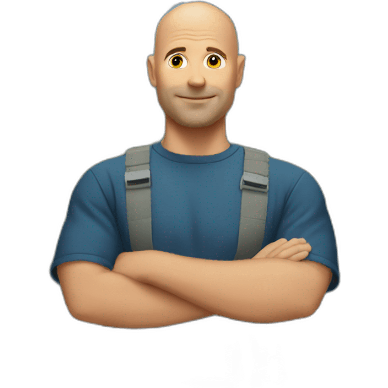 bald guy in front of the mount emoji