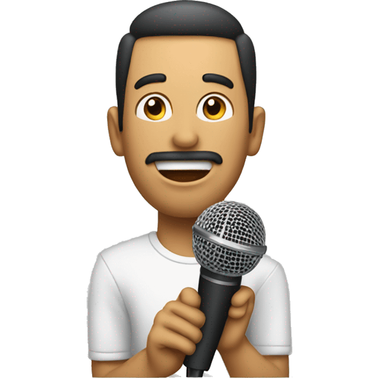 singing man with microphone emoji