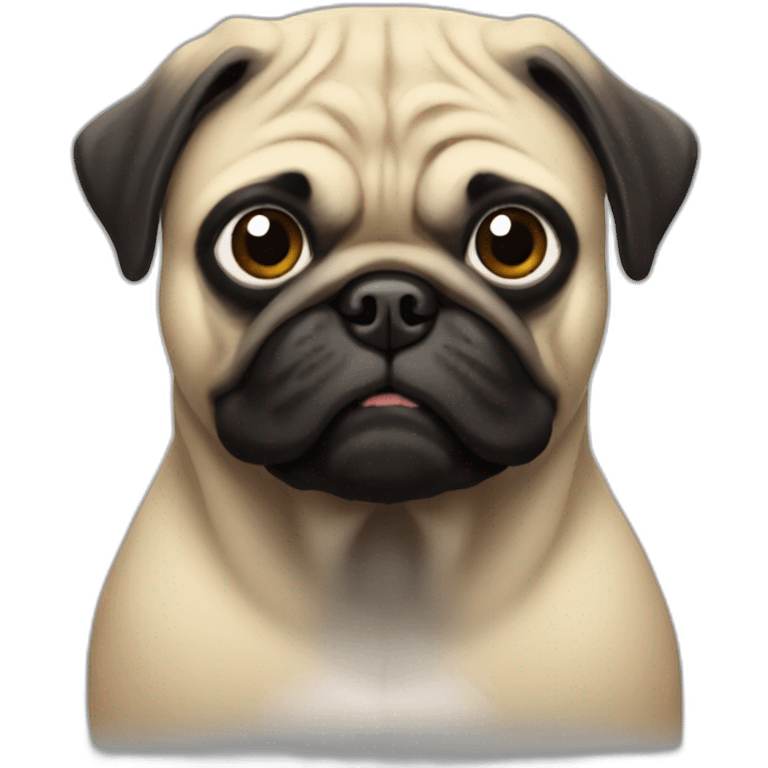 Pug wrestler emoji