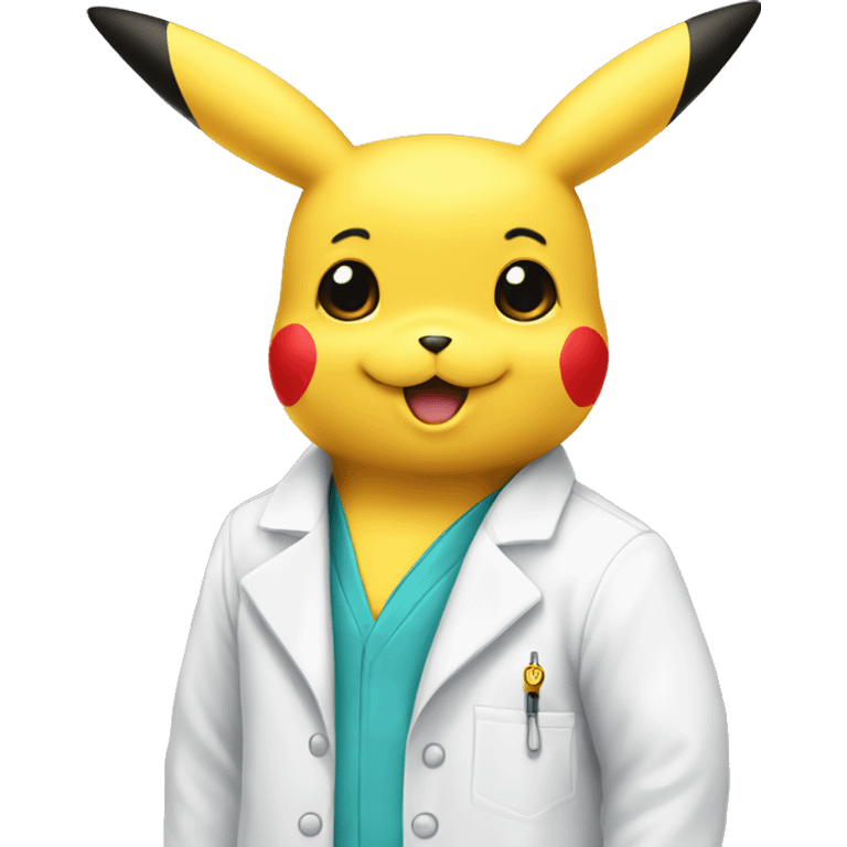 pikachu wears lab coat  emoji