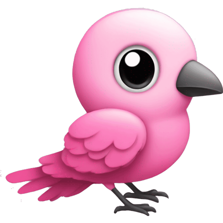 Pink cute bird emoji