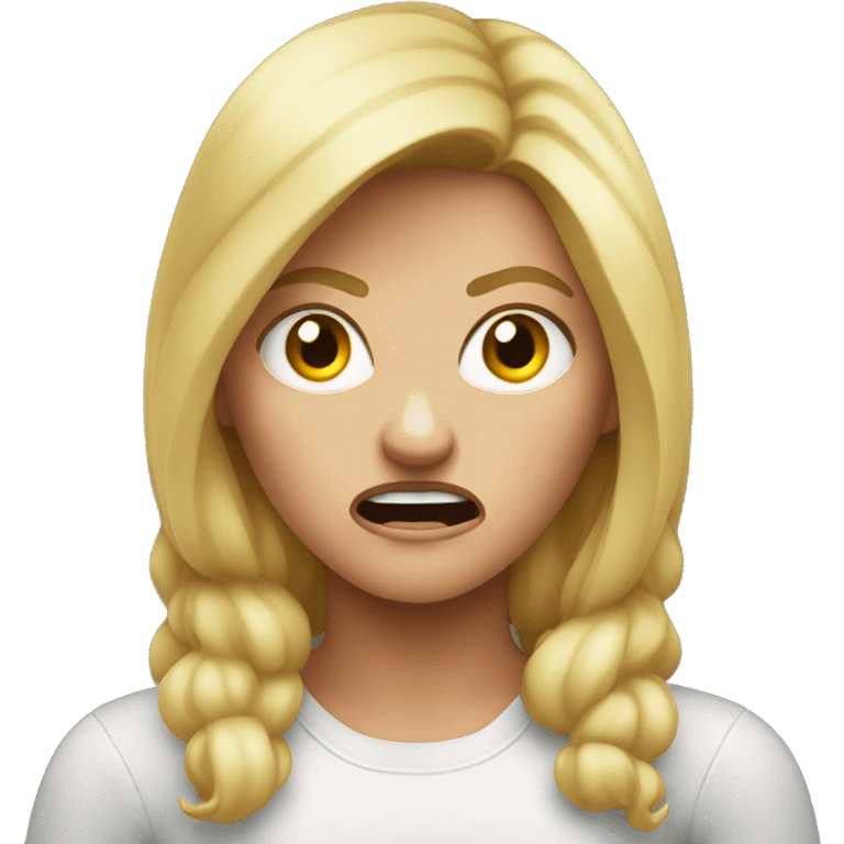 very angry blonde: woman, with horns, angry  emoji