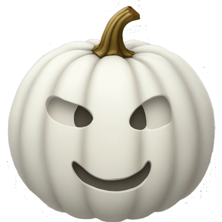 White pumpkin no face emoji