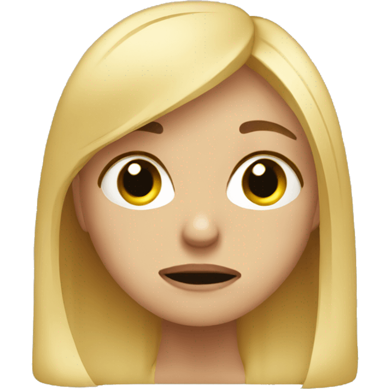 Crying blonde girl emoji