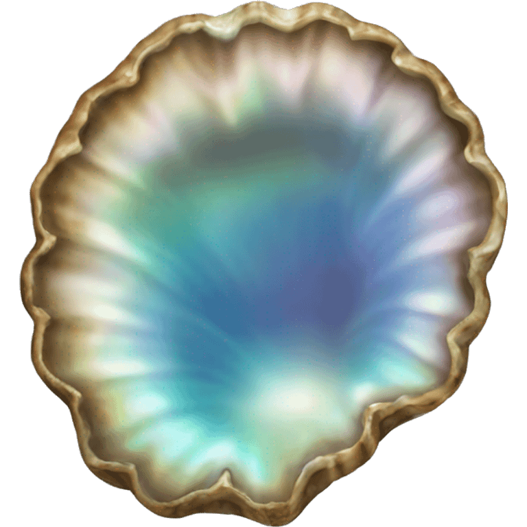 Abalone shell showing the holes emoji