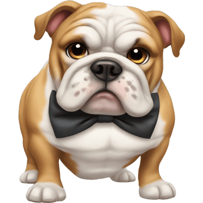 Bulldog with a bow tie  emoji