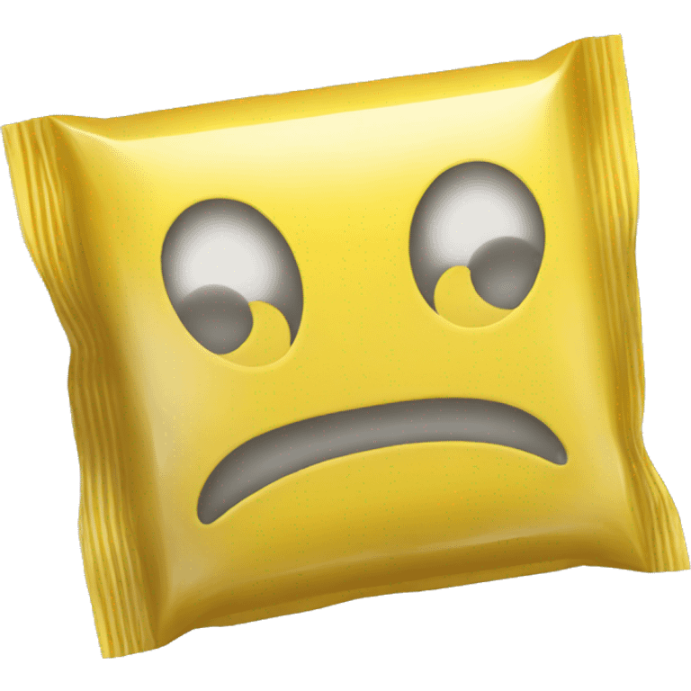 small yellow plastic pack emoji