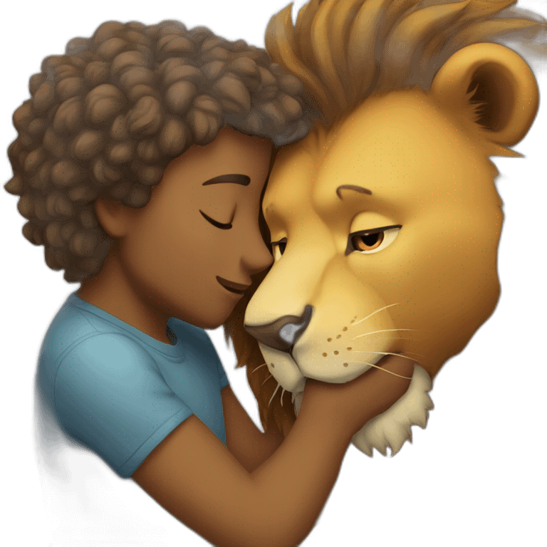 Lion Kiss bear emoji