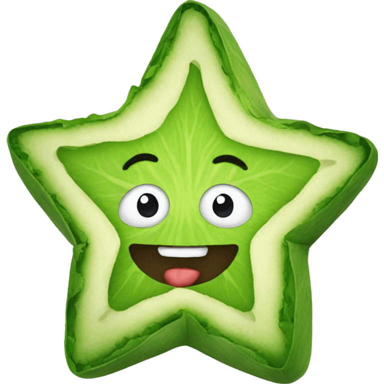 Star eat vegetables  emoji