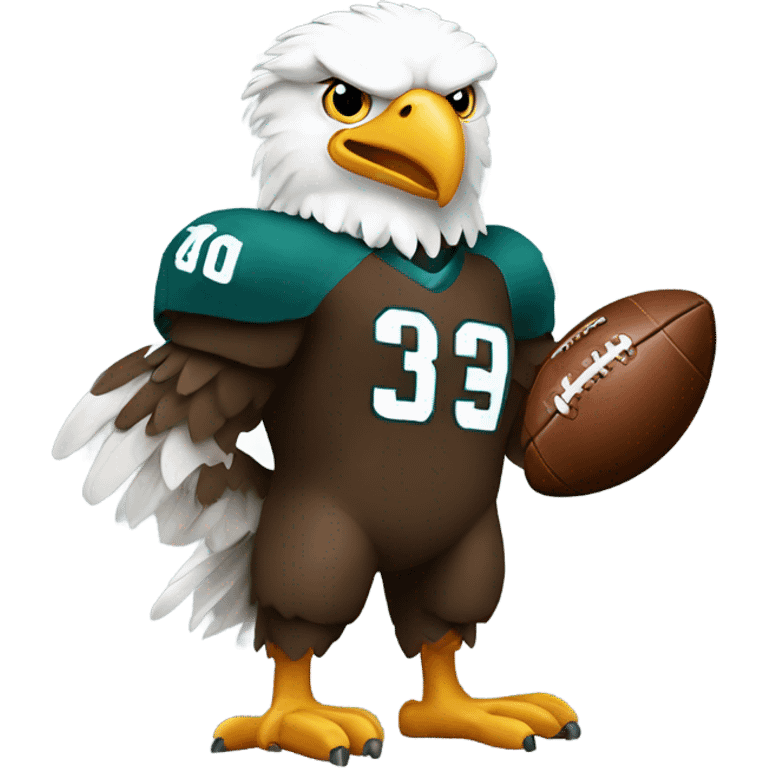 Eagle playing football emoji