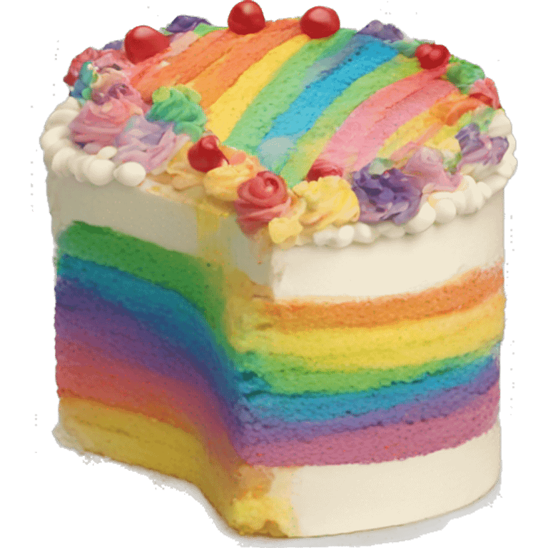 Rainbow cake emoji