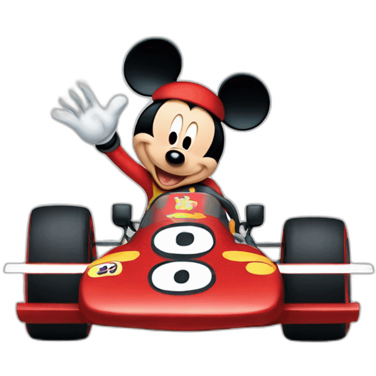 mickey mouse racing emoji