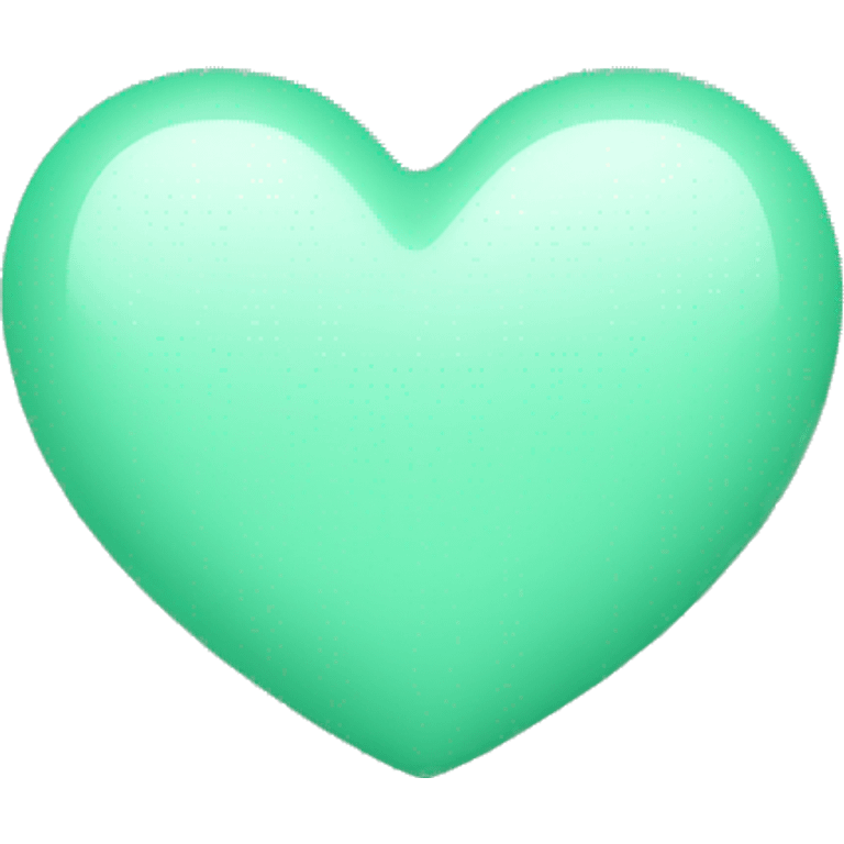 Mint green heart emoji