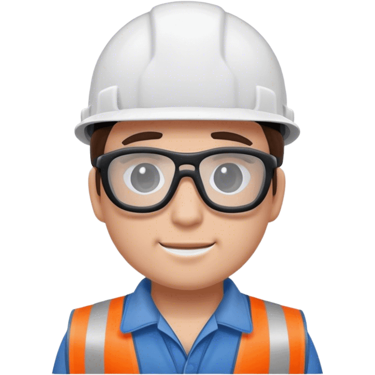 construction worker with safety glasses emoji