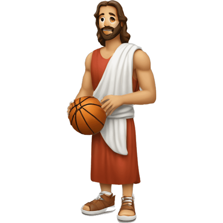 Jesus qui joue au basket-ball emoji