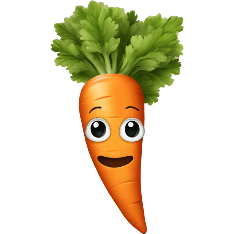 Carrot with a cute face  emoji