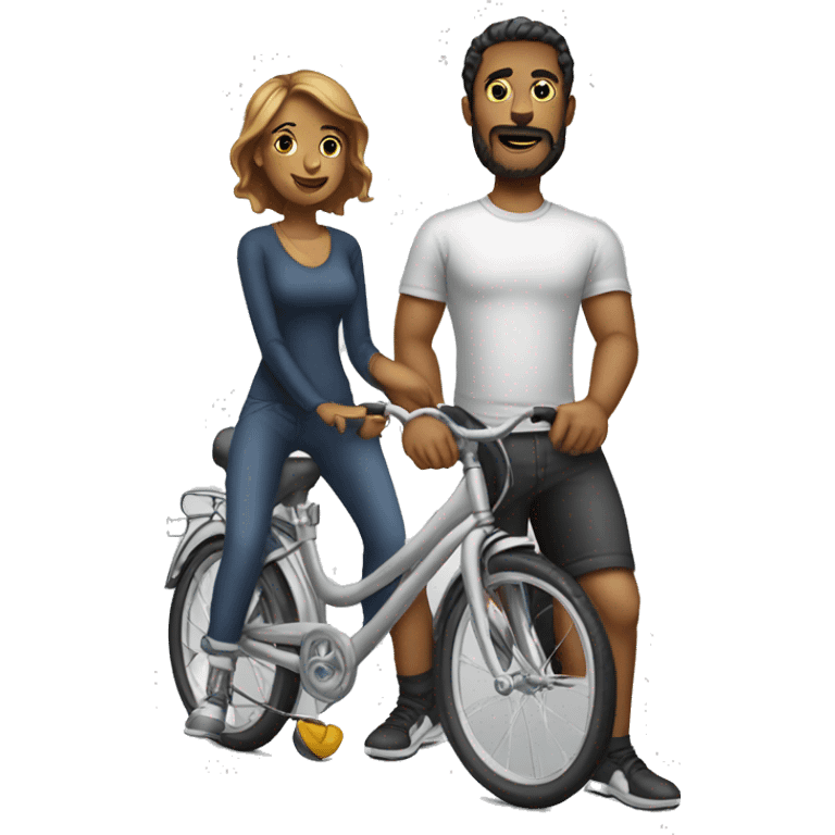 men & women want child for bike emoji