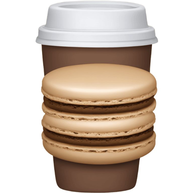 Coffee macaron  emoji