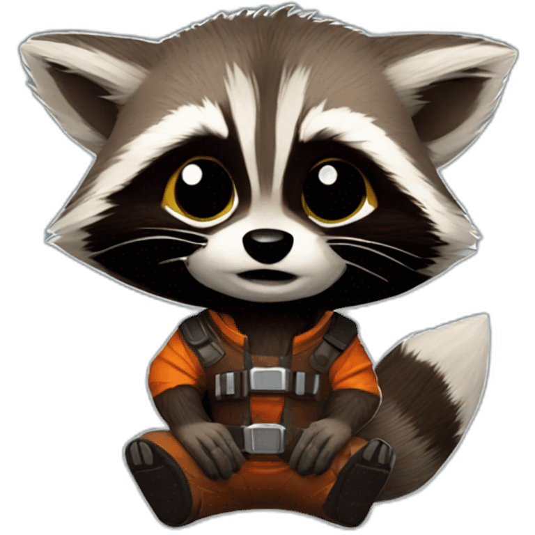 rocket raccoon emoji