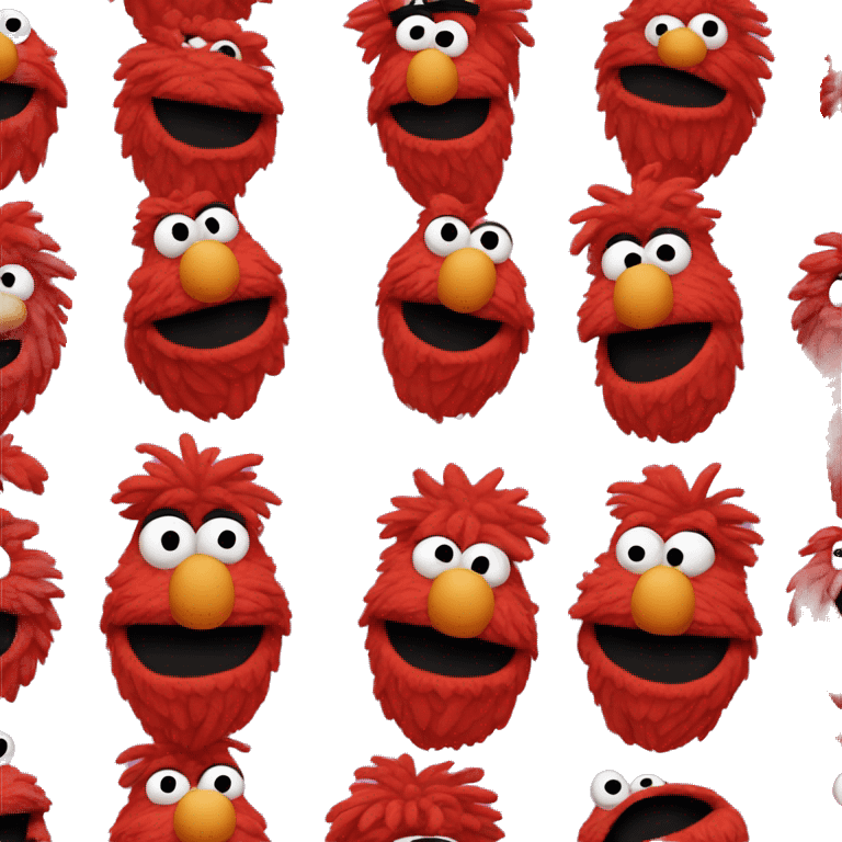 Elmo Sesame Street looks confused emoji