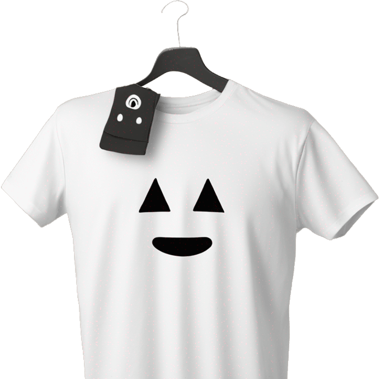 white cyber sigilism tee shirt  emoji