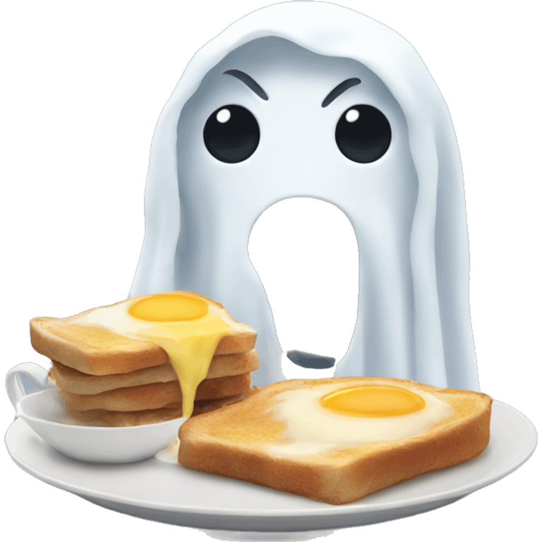 A ghost serving you breakfast  emoji