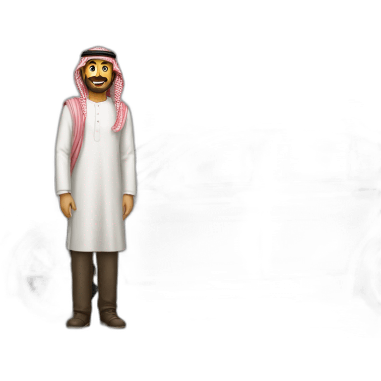 Arab with bmw emoji