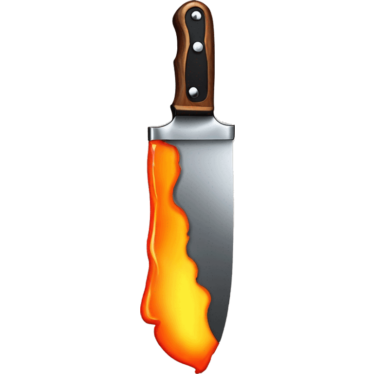 Knife dripping lava iPhone Style emoji