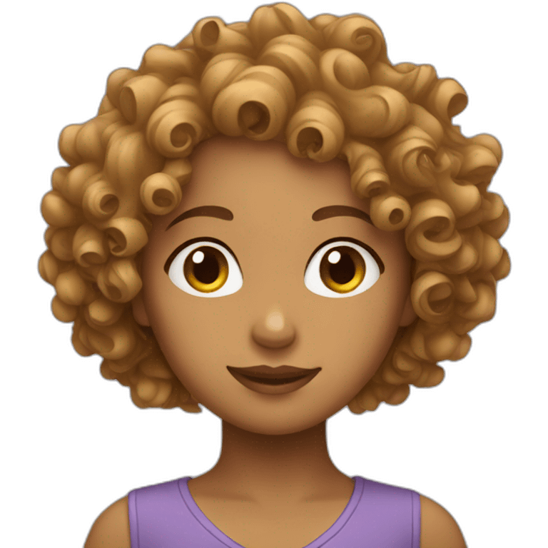 Curly hair girl emoji