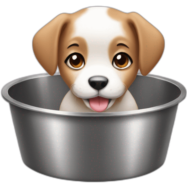 puppy using sieve emoji