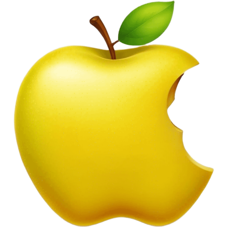 Take this red apple emoji 🍎 and generate exact, but use only gold color (or yellow)  emoji