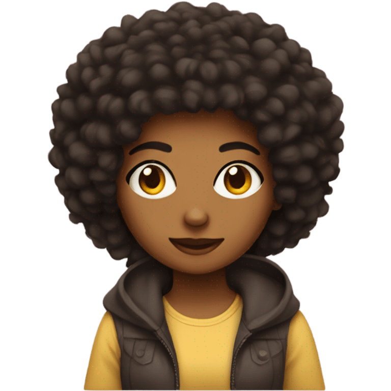 Chica afro emoji