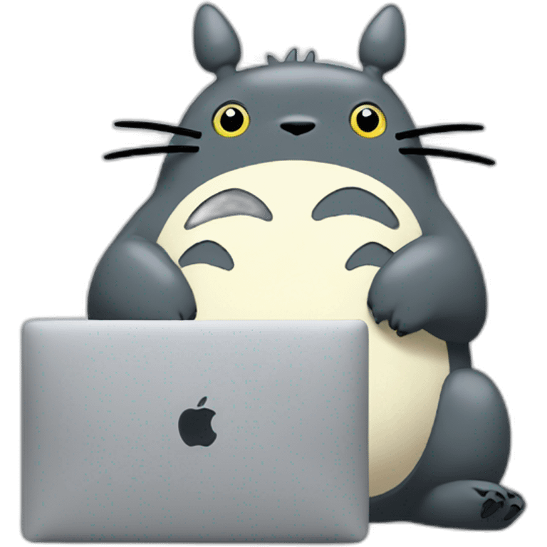 totoro-with-macbook emoji