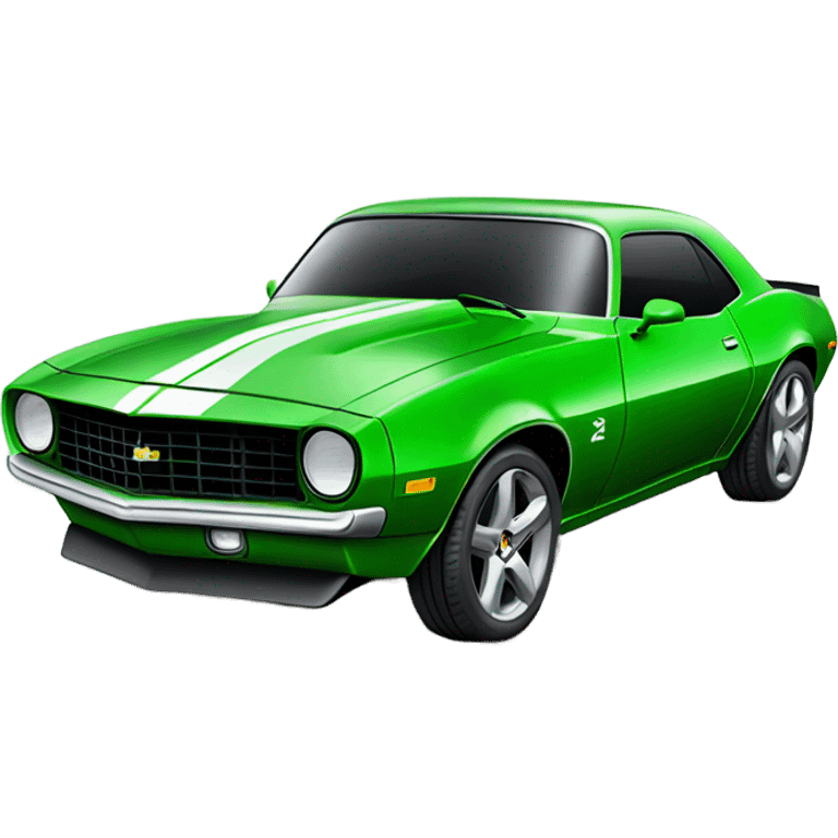 Bright green Camaro  emoji