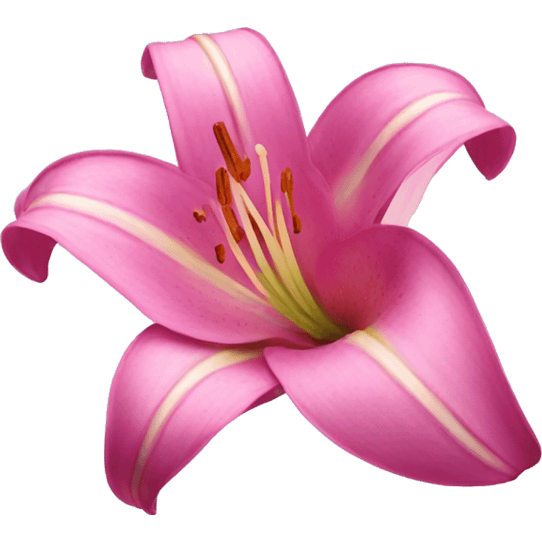 Pink lilly flower emoji