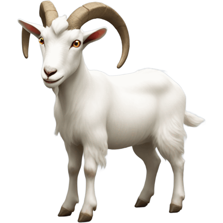 White goat side view emoji