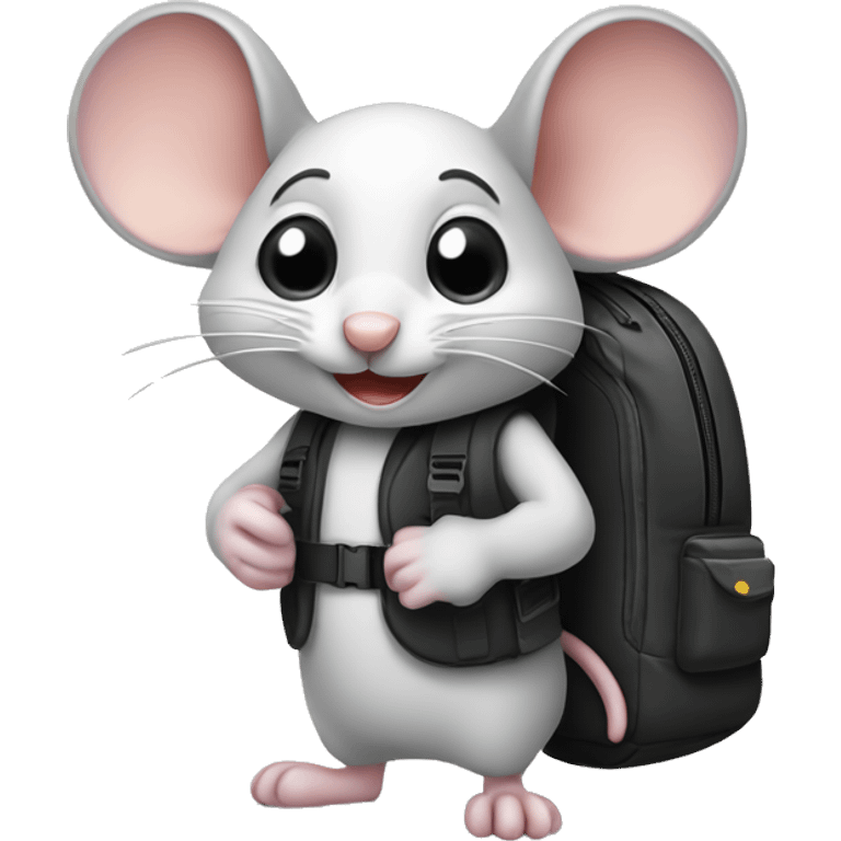 mouse with backpac emoji