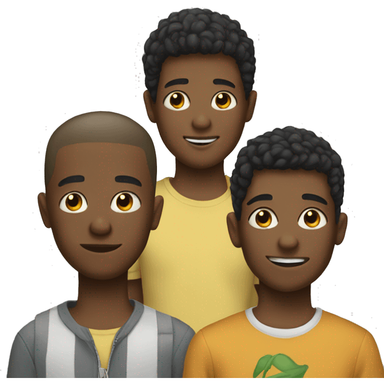 Group of three boys  emoji