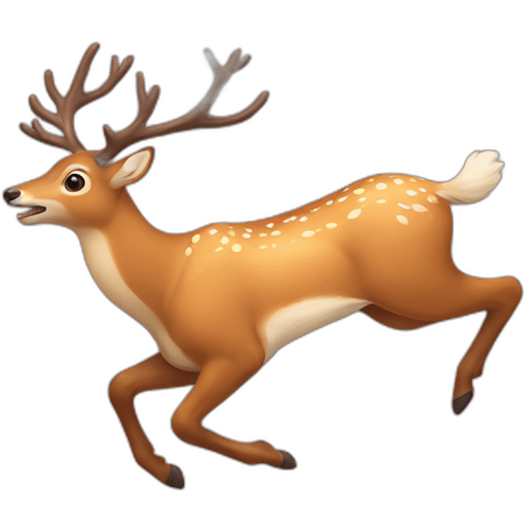 Flying deer emoji