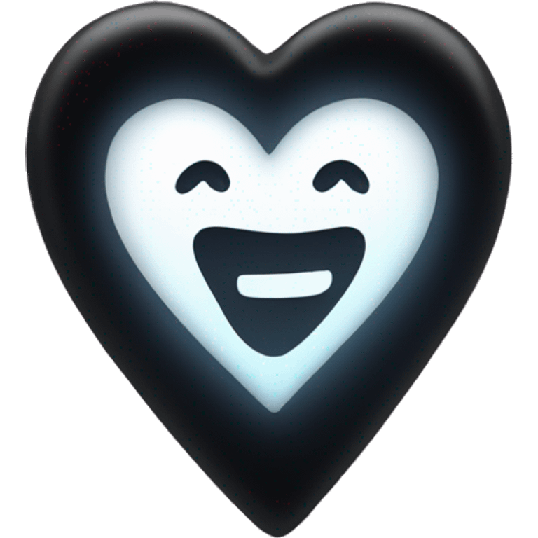 black heart glowing around the outside emoji